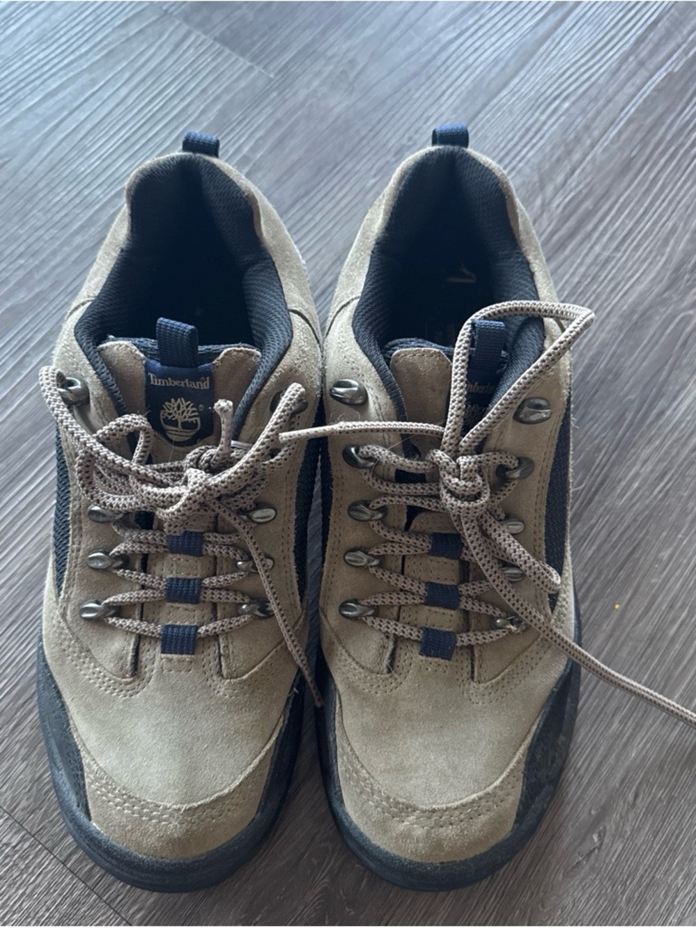 Timberland Men's Tan and Black Suede Trail Sneakers
